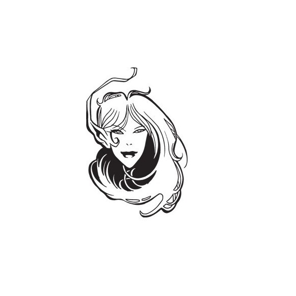 Sticker decorativ Mysterious girl