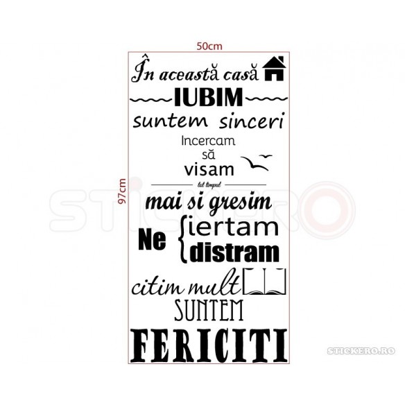 Sticker decorativ de perete - In aceasta casa