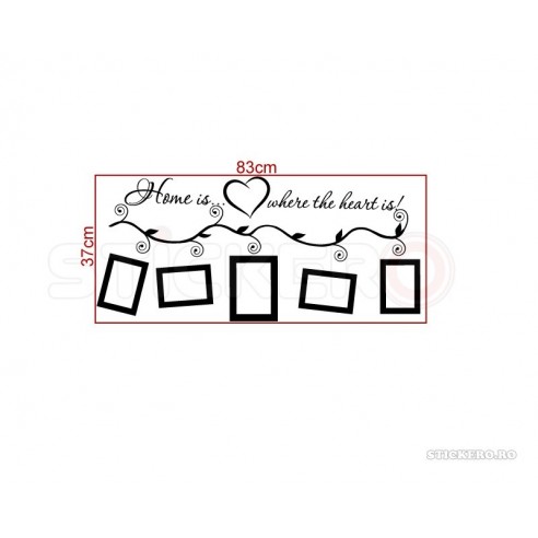 Home is where the heart is - sticker decorativ...