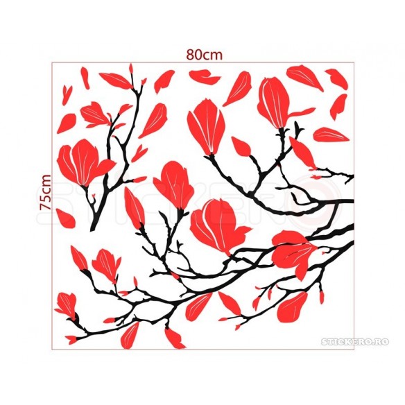 Magnolie - sticker decorativ pentru perete