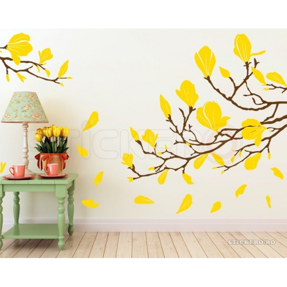 Magnolie - sticker decorativ pentru perete