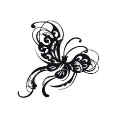 Sticker decorativ Fluturas Pastelat 2