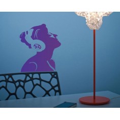 Sticker decorativ Fata cu Casti