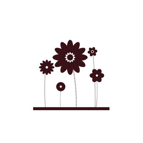 Sticker decorativ Flori Funny