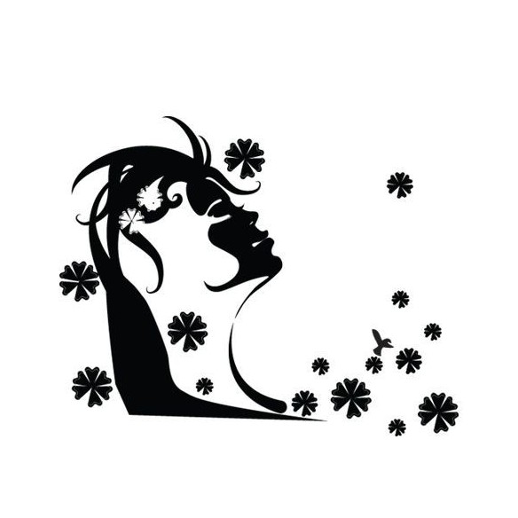 Sticker decorativ Fata Visatoare