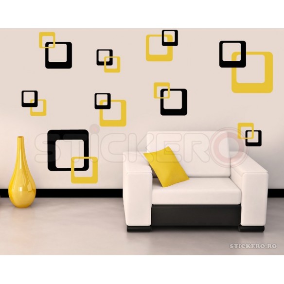Sticker decorativ Patrate Moderne
