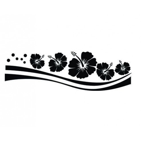 Sticker decorativ Flori pe suport