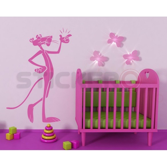 Sticker decorativ Pantera Roz