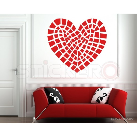Sticker decorativ Inima de piatra