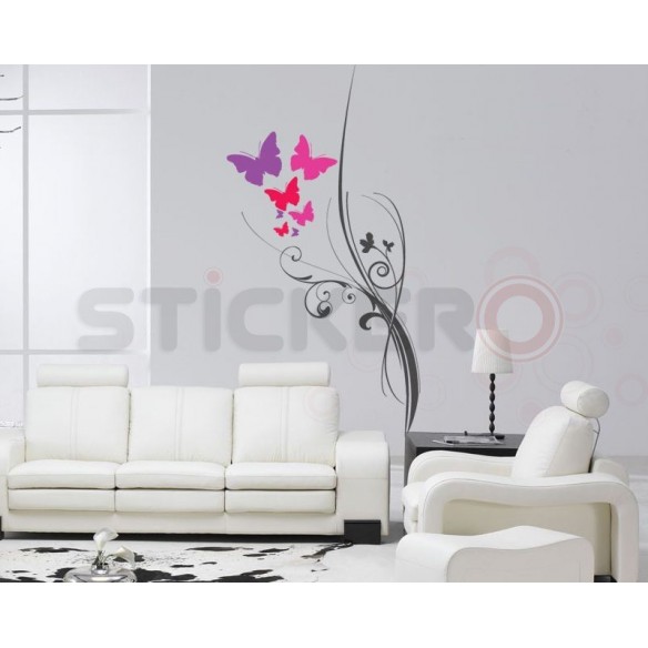 Sticker decorativ Floarea Fluturilor