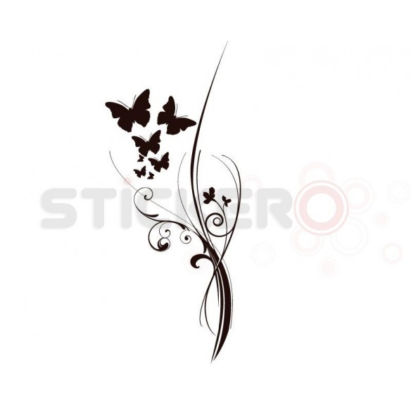 Sticker decorativ Floarea Fluturilor