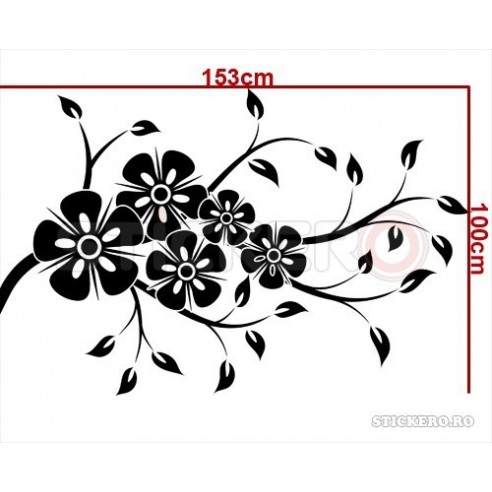 Sticker de perete Crenguta florala