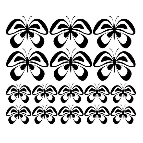 Sticker auto Fluturi set 2