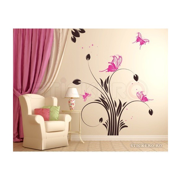 Floare delicata cu fluturi