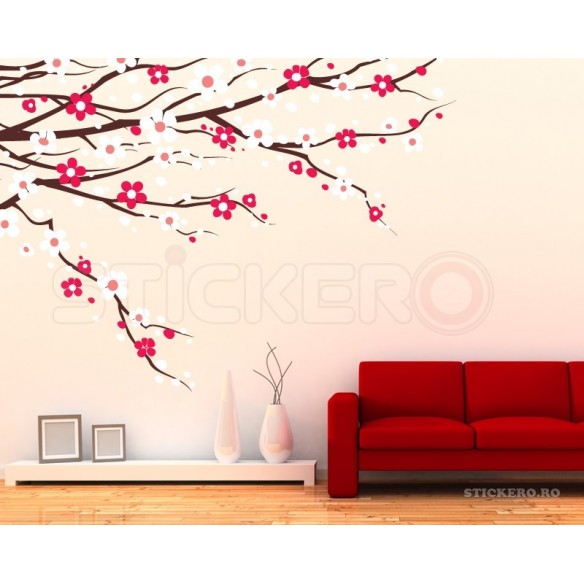 Crenguta inflorita - autocolant decorativ