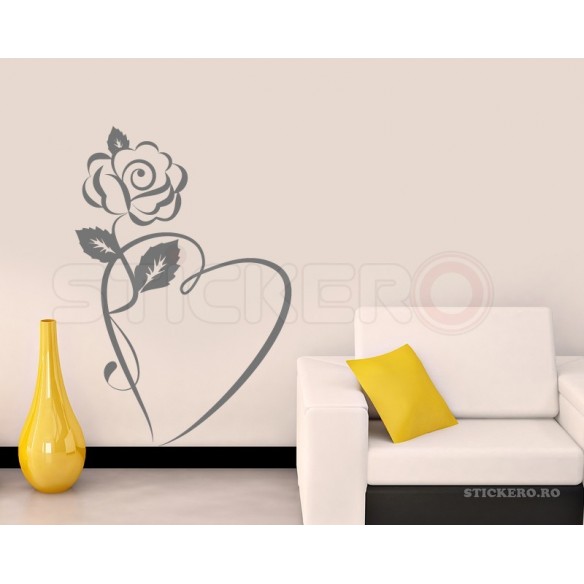 Sticker decorativ Floarea Inimii