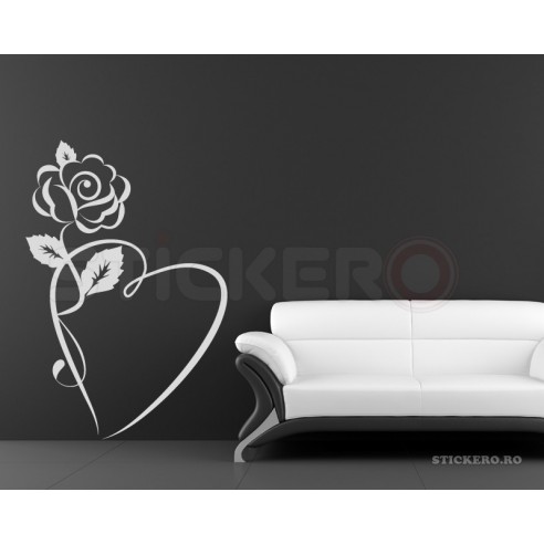 Sticker decorativ Floarea Inimii