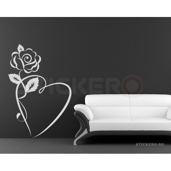Sticker decorativ Floarea Inimii