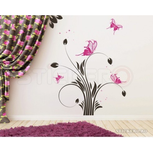 Floare delicata cu fluturi