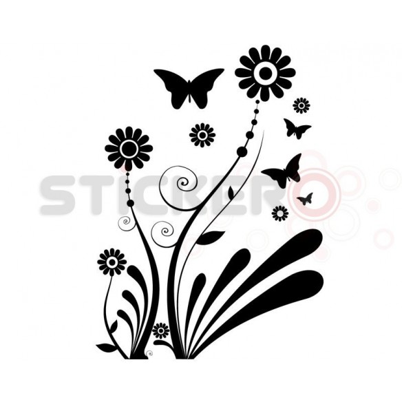 Sticker decorativ Floare Moderna