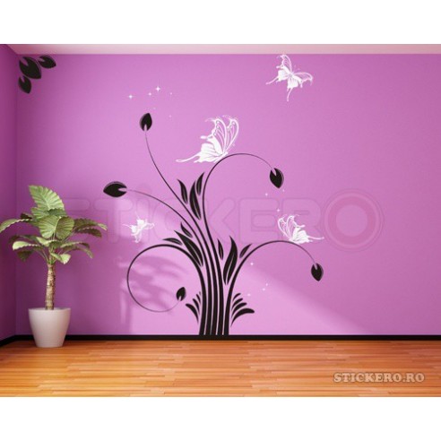 Floare delicata cu fluturi