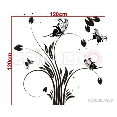 Floare delicata cu fluturi