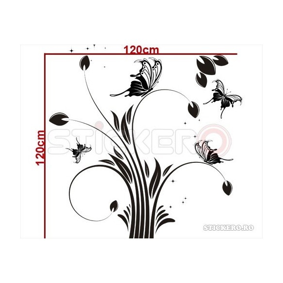 Floare delicata cu fluturi