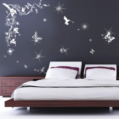 Natura cu Fluturasi si cristale stil Swarovski