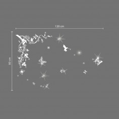 Natura cu Fluturasi si cristale stil Swarovski 2