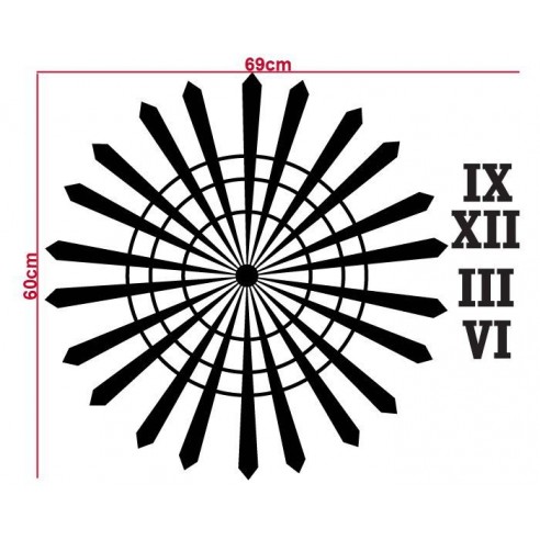 Sticker decorativ Ceas abstract