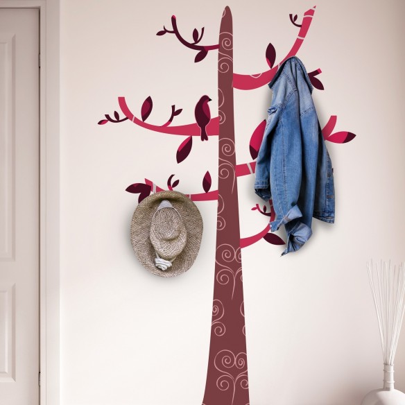 Sticker Colourful Pattern Tree Hook