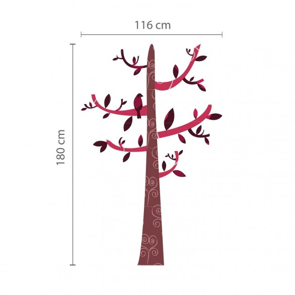 Sticker Colourful Pattern Tree Hook