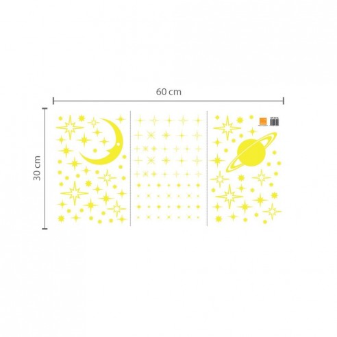 Sticker Moon and Stars Glow