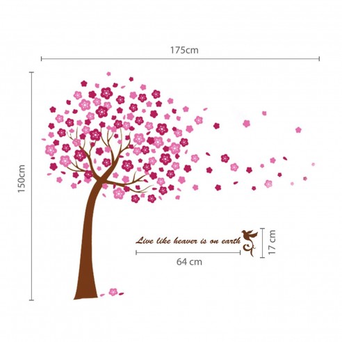 Sticker Huge Pink Tree