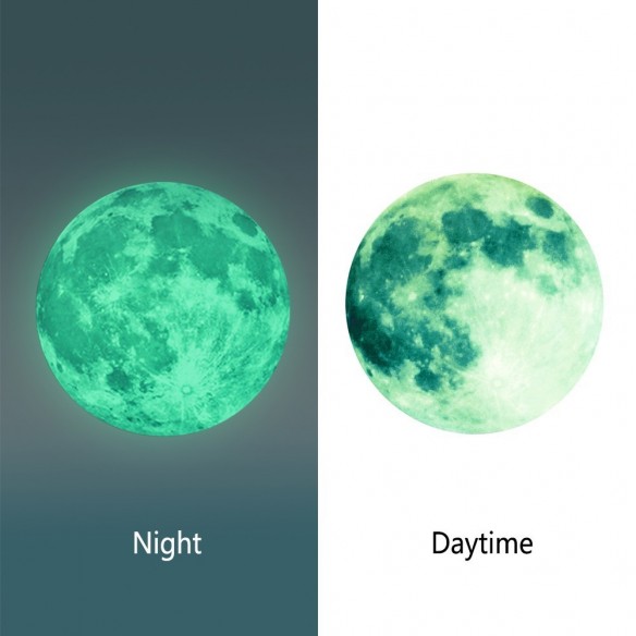Sticker Glow in Dark Moon 40cm x 40cm