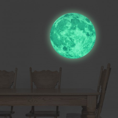 Sticker Glow in Dark Moon 40cm x 40cm