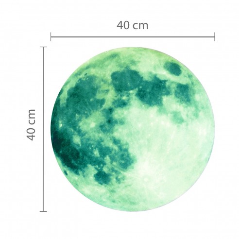 Sticker Glow in Dark Moon 40cm x 40cm