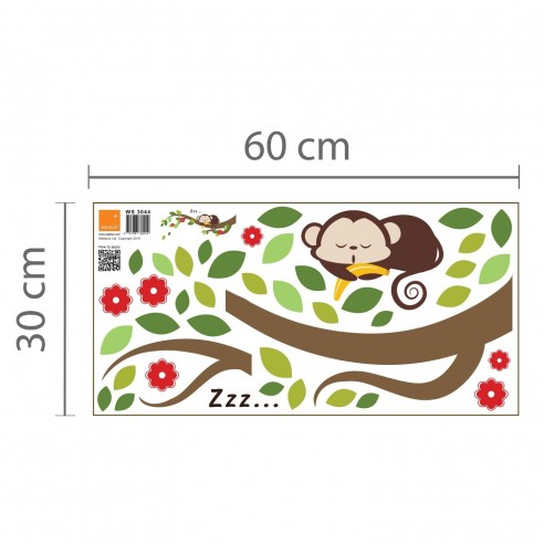 Sticker Maimutica Dormind pe Creanga