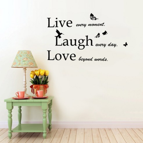 Sticker Classic Live Laugh Love
