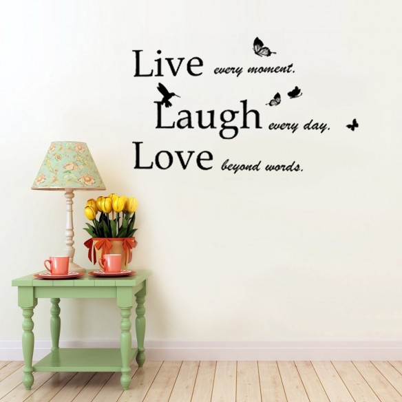 Sticker Classic Live Laugh Love