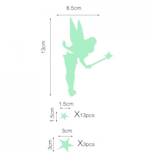 Set of 16 stickere fosforescente - Little fairy...