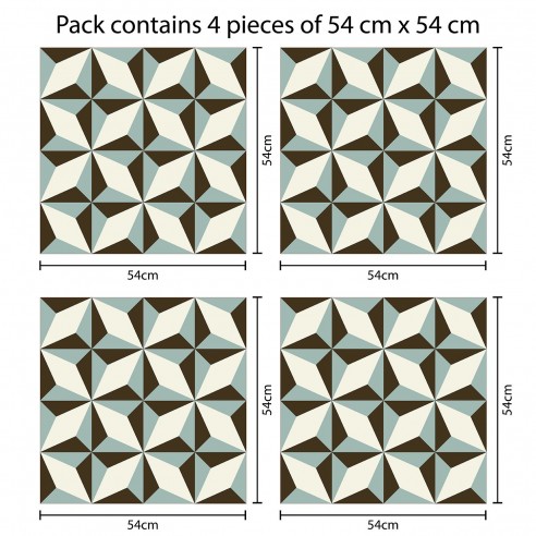 Sticker NORTH STAR PATTERN x 4 buc