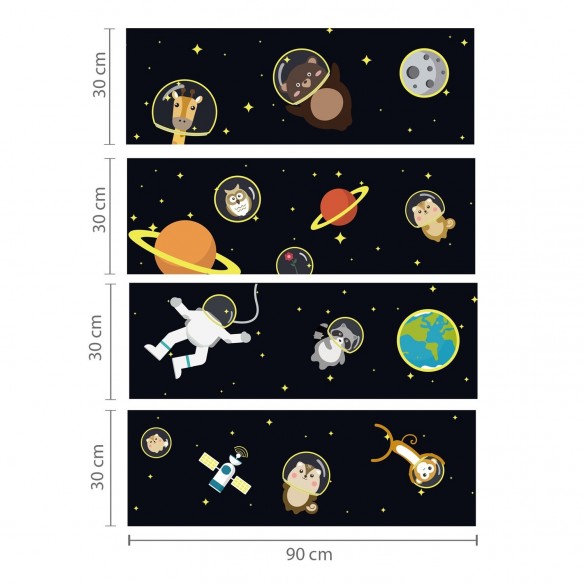 Sticker Walking in the space - Glowing in the dark wall sticker