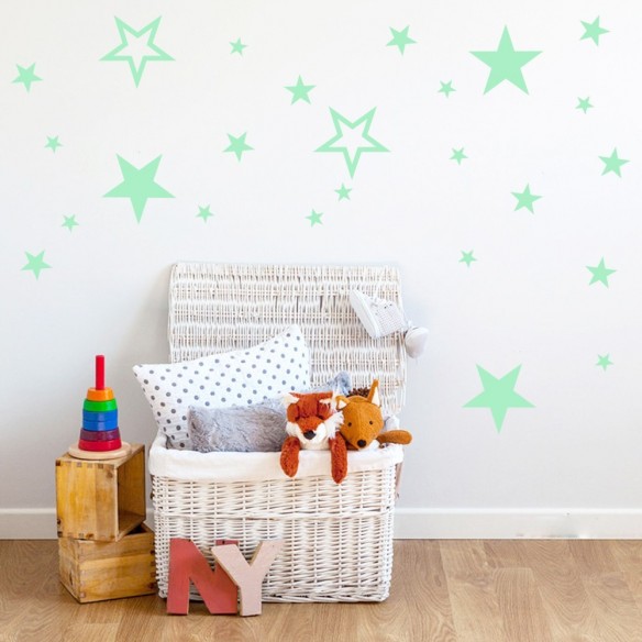 Set of 27 stickere fosforescente - Stars glowing sticker