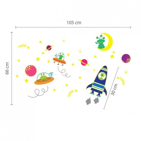 Sticker Fosforescent Spatiul Cosmic