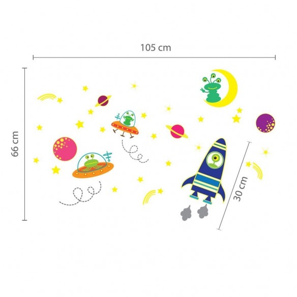 Sticker Fosforescent Spatiul Cosmic