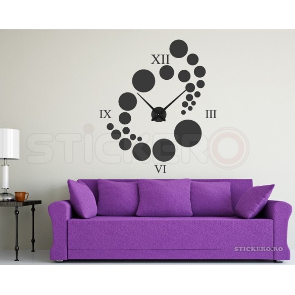 Sticker de perete Ceas decorativ cu mecanism