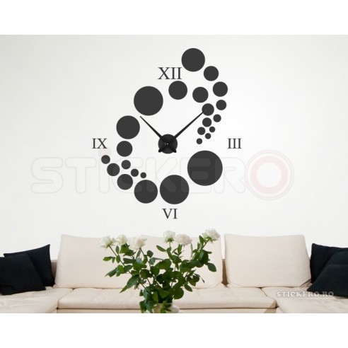 Sticker de perete Ceas decorativ cu mecanism