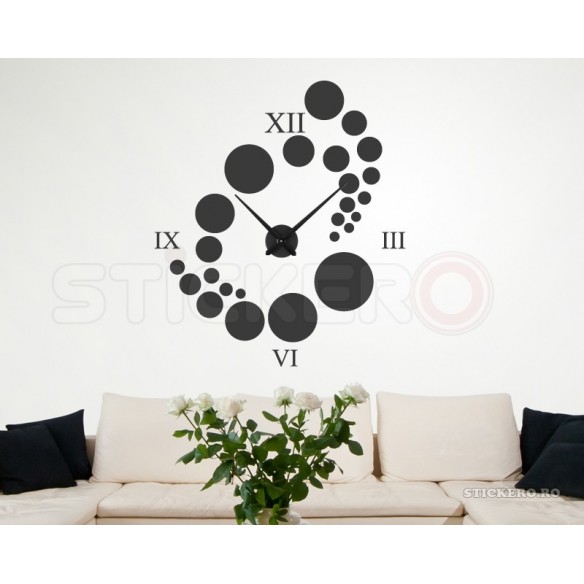 Sticker de perete Ceas decorativ cu mecanism