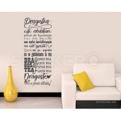 Dragostea - Sticker de perete motivational 2